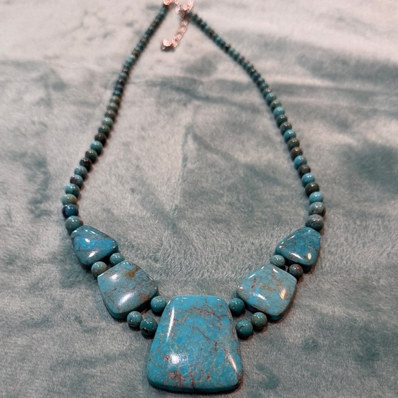 Jay King Spiderweb Turquoise Statement Necklace – Sterling Silver – NEW ✨ - Picture 2 of 6